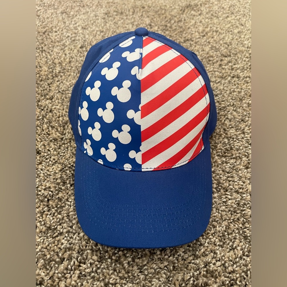 NWT Disney Mickey Mouse American Flag 4th of July SnapBack Baseball Cap Hat